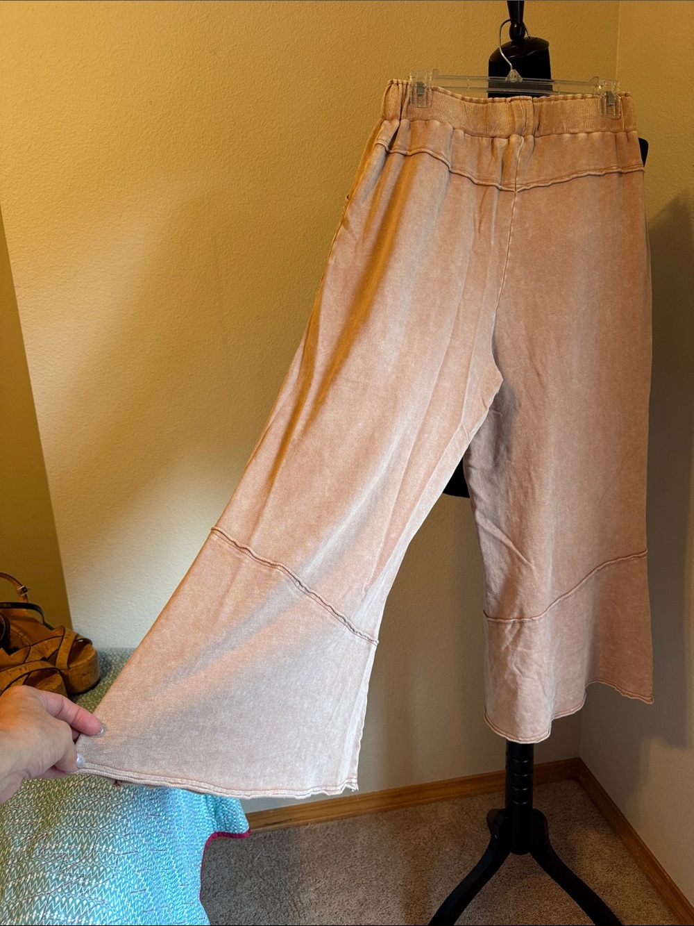 Three Bird Nest Women's Wide-Leg Drawstring Pants in Dusty Rose - Picture 3 of 3